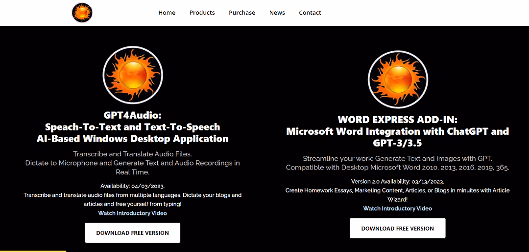 GPT4Audio is an advanced AI desktop application that instantly converts speech into text.