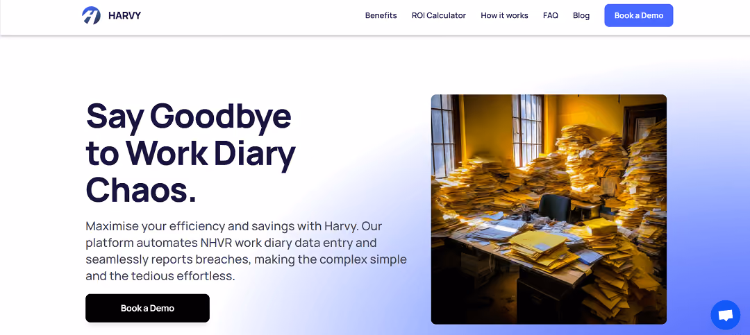 HARVY revolutionizes daily work diary management and compliance reporting for heavy vehicle operations through AI automation. This innovative platform eases the burden of manual data entry, ensuring accuracy, speeding up compliance reporting, and cutting operational costs for transportation companies.