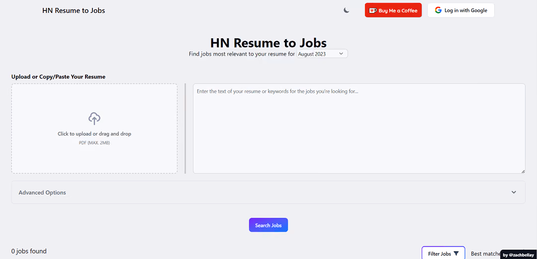 The HN Resume to Jobs AI tool is designed to help job seekers find suitable job postings from Hacker News' 'Who's Hiring' section.