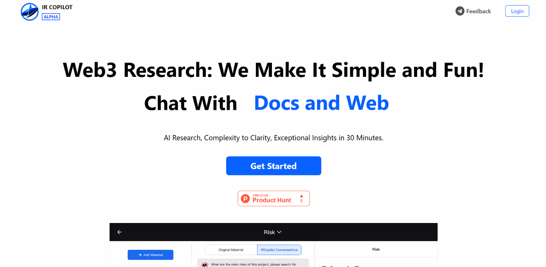 IRCopilot is an AI-driven investment research tool designed to enhance the efficiency of analyzing research materials and extracting crucial information.