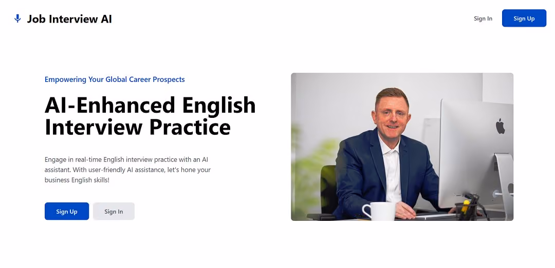 Job Interview AI is an advanced tool that enhances English proficiency and communication skills through AI-based interview training.