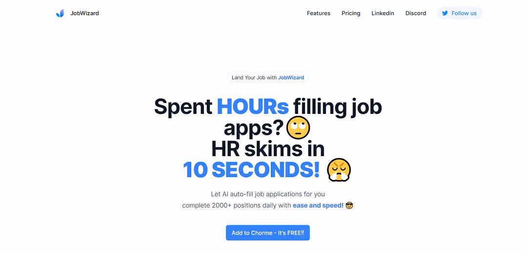 JobWizard functions as an AI companion tailored to optimize job applications, offering a range of features to boost efficiency and success. Users can effortlessly populate applications for over 2,000 roles daily, minimizing manual entry and integrating LinkedIn work history.
