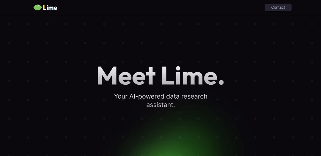 Lime is an AI-powered research assistant that simplifies data-related tasks.