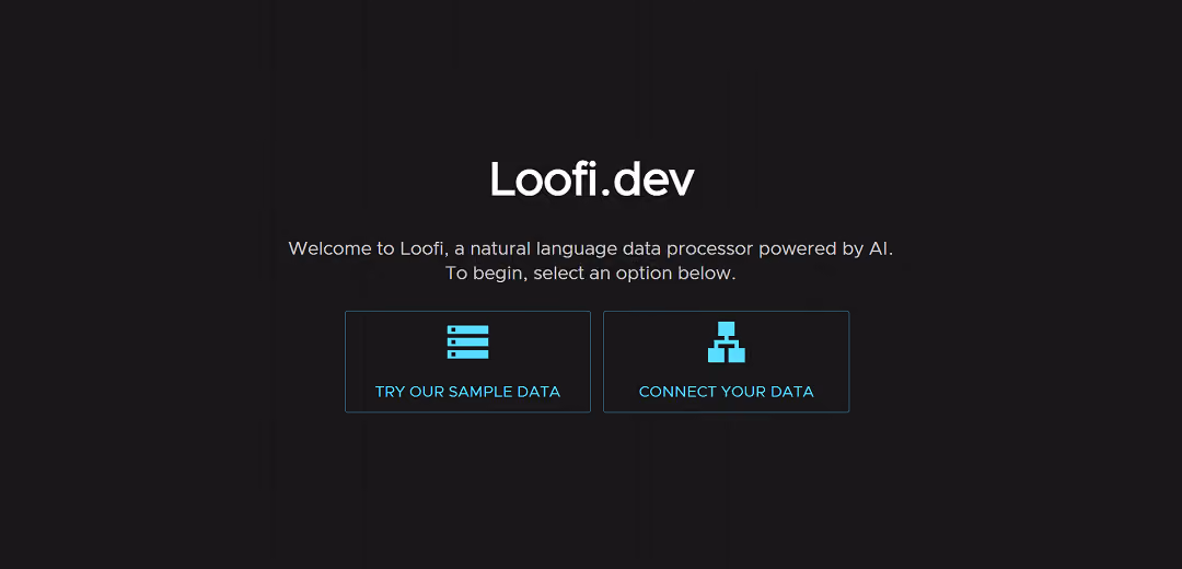Loofi is a web-based tool designed for exploring data from a predetermined SQL database..