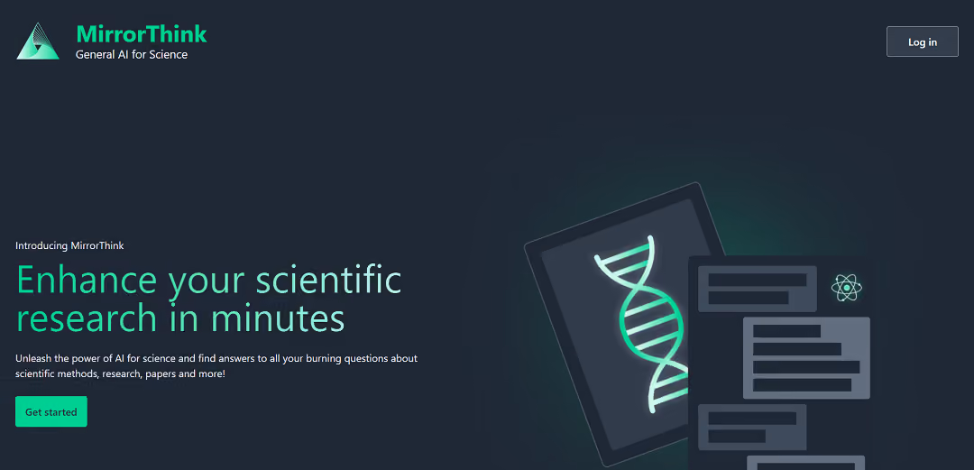 MirrorThink is an AI tool that revolutionizes scientific research.
