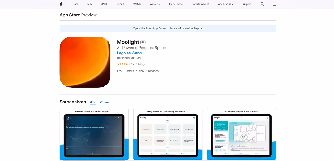 Meet Moolight, your ultimate memory companion. Beyond a simple journal, it's your digital partner, simplifying the art of cherishing life's moments. Moolight offers intuitive features, from smart categorization that organizes events like work, dining, and study, to mood analysis that understands your emotions.