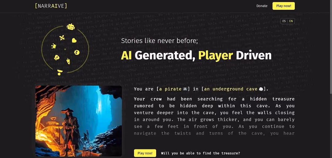 Narraive is an AI-powered storytelling platform that lets users shape their own narratives by making decisions that influence the outcome of the story.