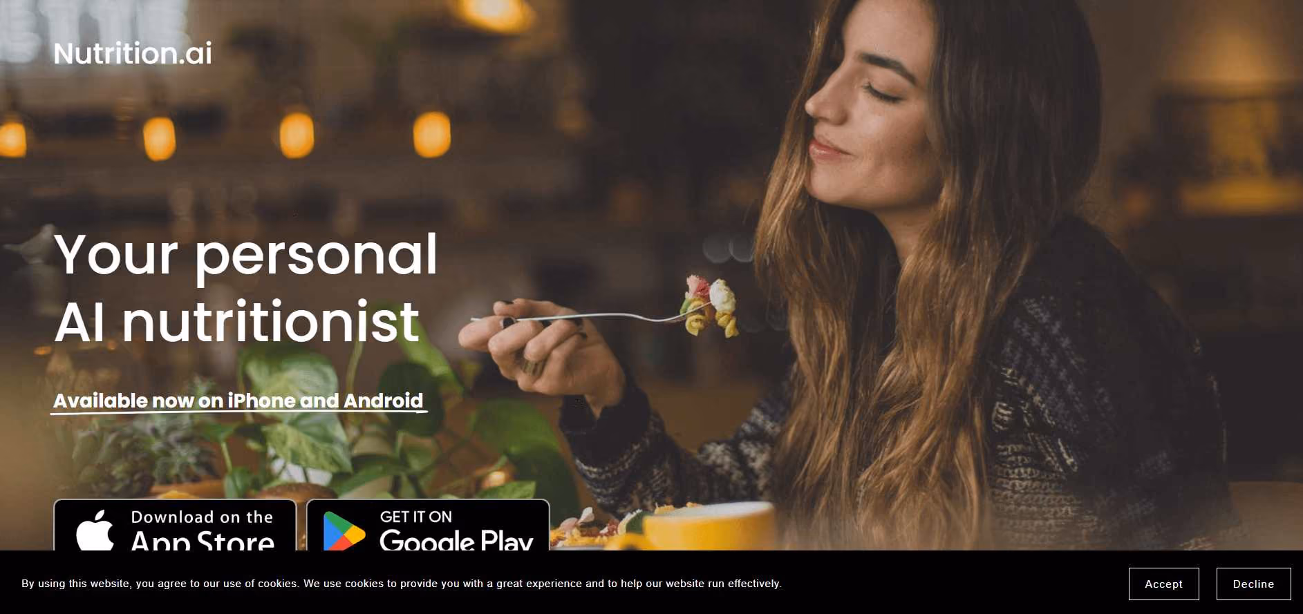 Nutrition.ai, an AI-powered app, offers personalized nutrition guidance, expert support, and educational resources.