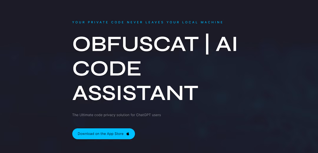 ObfusCat is an essential tool for code privacy, purpose-built for use alongside AI code generation like ChatGPT. This application maximizes the potential of advanced AI capabilities while enhancing code security.