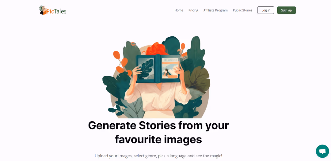 PicTales is an AI tool by Kites.Dev that crafts unique stories from user-provided images. Users upload images and select genres and languages to generate personalized stories through AI.