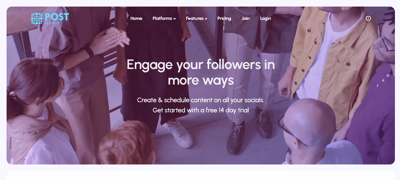 http://Post Genie is an AI-powered tool that effortlessly creates unique and captivating social media posts for individuals, businesses, and brands.