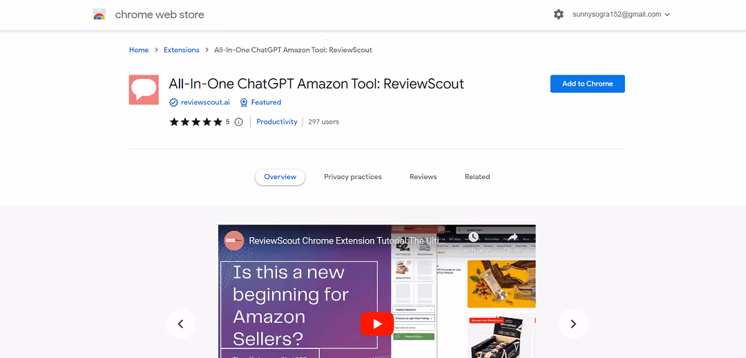 ReviewScout is an AI-driven ChatGPT Chrome extension designed to optimize the Amazon selling experience for sellers. This advanced tool offers valuable insights and data-driven recommendations, enhancing strategies for success on Amazon.