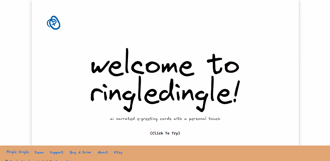 RingleDingle is an AI-powered e-greeting card service that stands out with its personalized poems and audio narration in celebrity voices like Johnny Cash and Betty White.