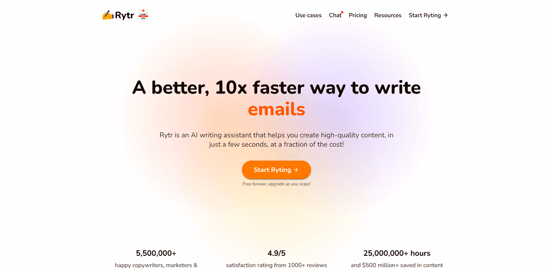 Rytr is like having your own personal writing assistant powered by AI.