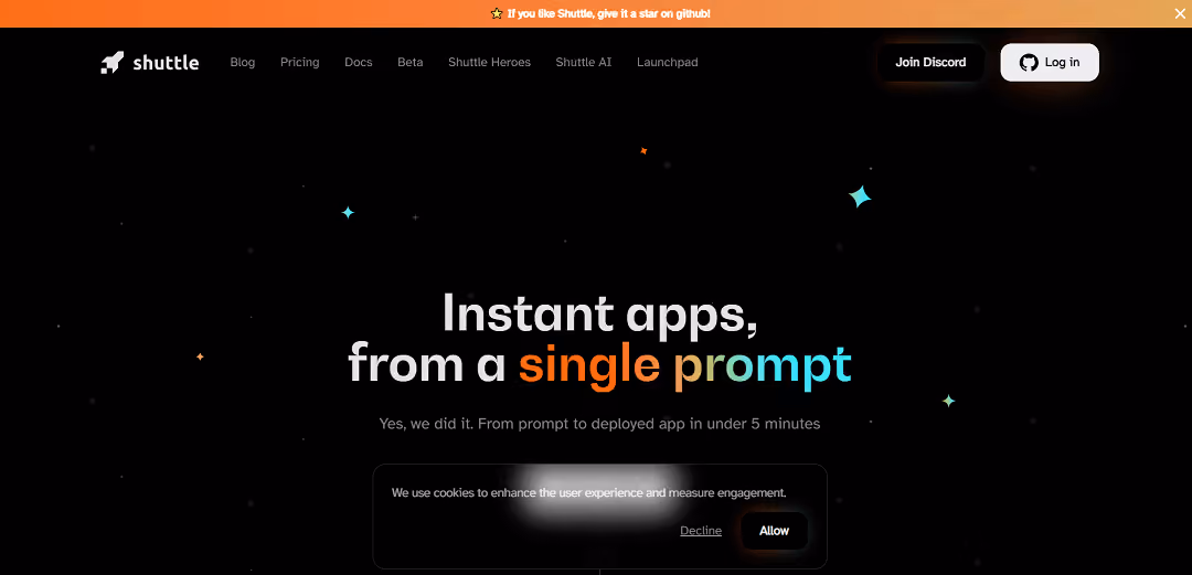Shuttle is an advanced AI platform designed to streamline cloud-based application development and deployment. By leveraging the power of AI, it simplifies infrastructure management, allowing developers to focus on coding.