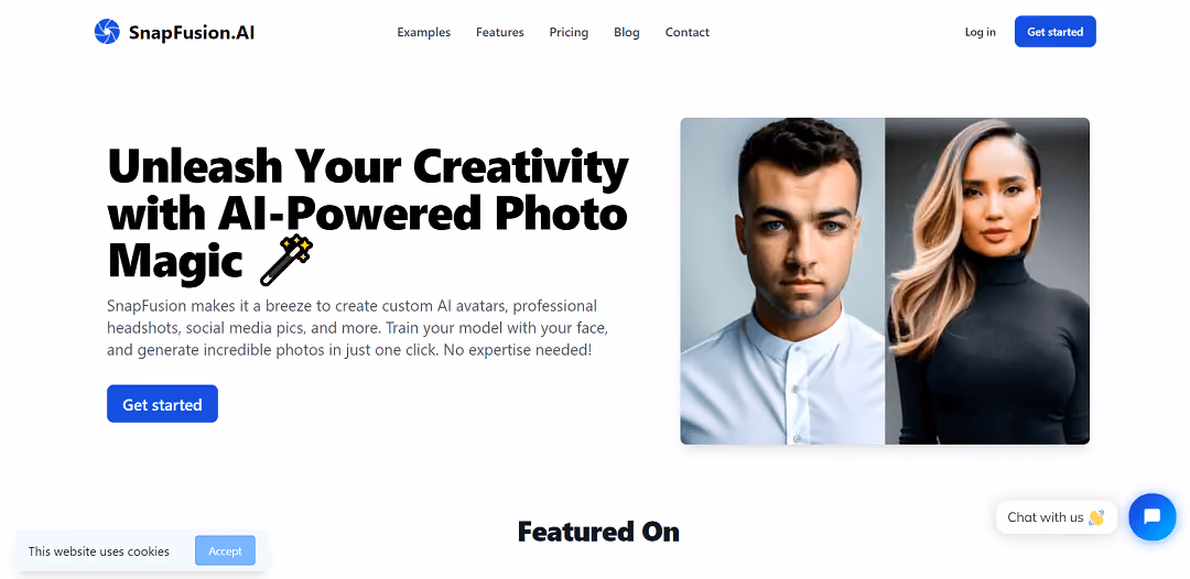 SnapFusion.AI is an AI-powered photo editing tool that enables users to effortlessly create custom AI avatars, professional headshots, and engaging social media pictures.