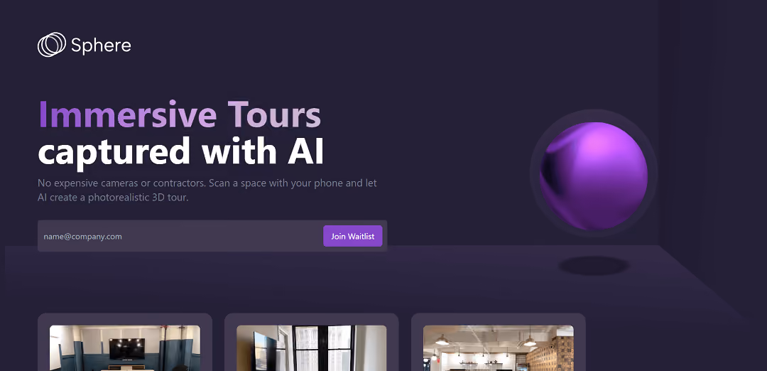 Immersive Tours, developed by 3D Technologies, Inc., is an AI-powered tool that lets users create realistic 3D tours of physical spaces using smartphones. It eliminates the need for expensive cameras or contractors, making it cost-effective.
