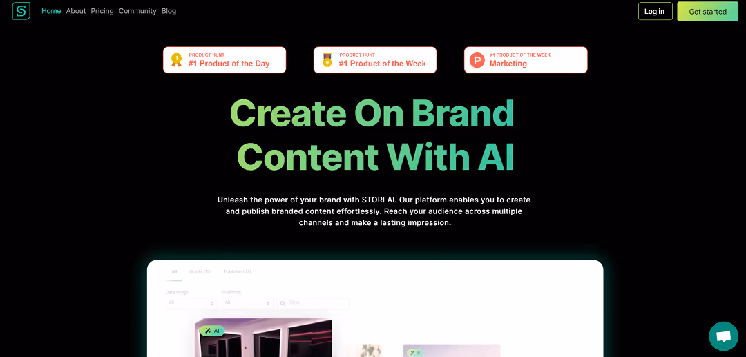 STORI AI is a potent tool that empowers users to craft visually appealing, on-brand social media content with ease. By harnessing the capabilities of artificial intelligence, it generates personalized content, encompassing text, visuals, graphics, and images, all tailored to resonate with the intended audience and reinforce brand identity.