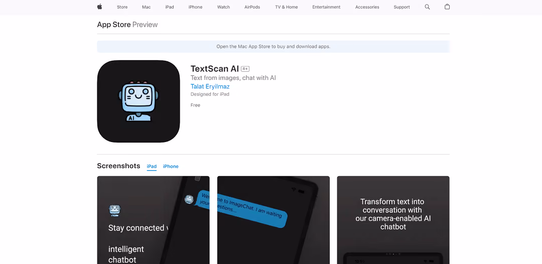 TextScan AI—a free mobile app that revolutionizes your chatting experience! By effortlessly extracting text from images and integrating AI-powered messaging.
