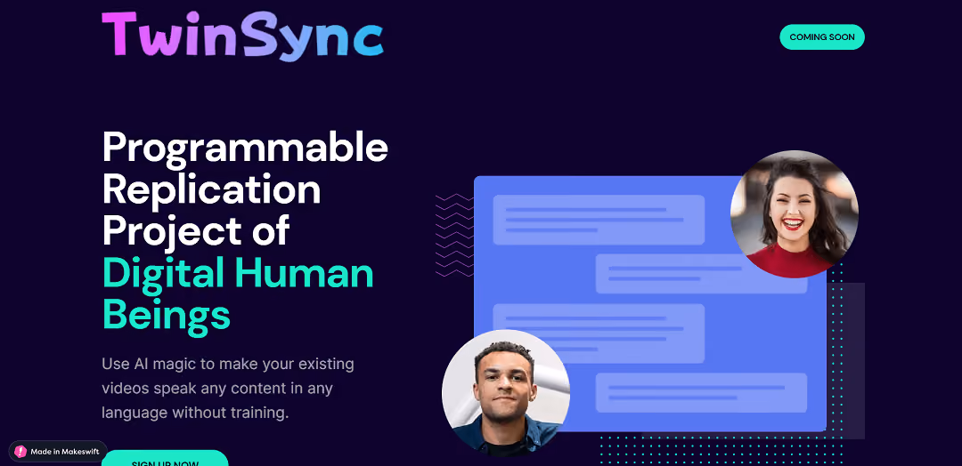 TwinSync is a mind-boggling product that can clone human beings with just a 10-second video.