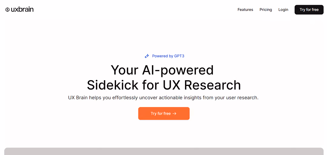 UX Brain serves as an AI companion tailored for UX Designers, streamlining their user research process. It offers time-saving features like swift and accurate transcription of audio and video content, eliminating manual effort.