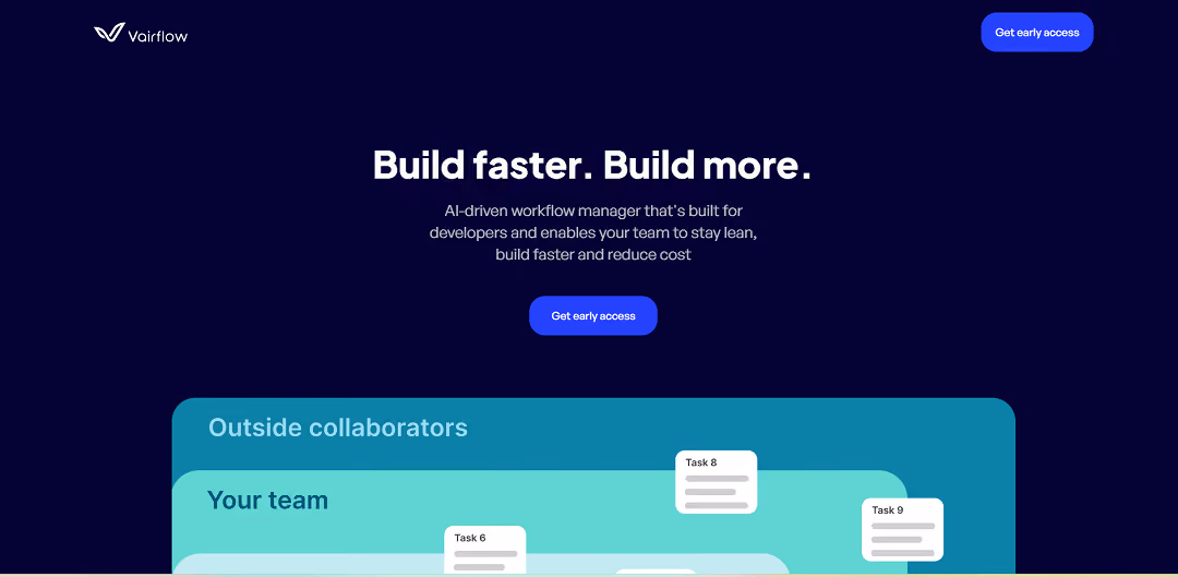 Vairflow is a specialized AI-driven workflow manager designed for developers, aiming to streamline their development process for faster and cost-efficient builds.