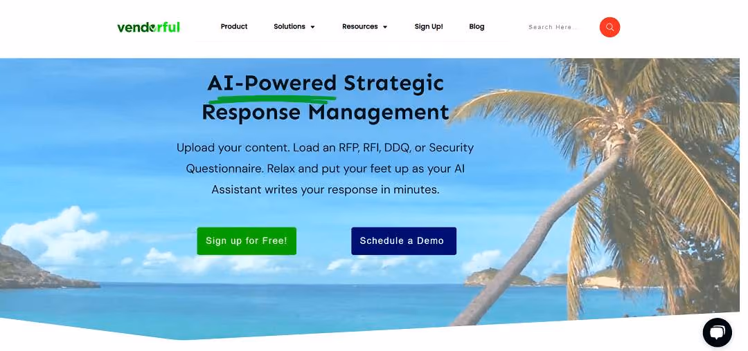 Vendorful AI-Powered Response Management is an AI-driven solution designed to streamline responses to requests for proposals (RFPs), information requests (RFIs), due diligence questionnaires (DDQs), and security questionnaires.