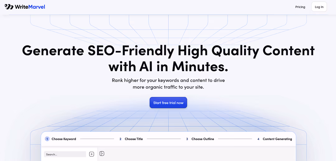 WriteMarvel is an advanced content-writing tool powered by AI.