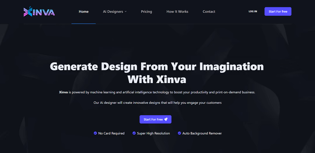 Xinva is an AI tool specifically designed for designers, freelancers, editors, and business owners who want to create eye-catching designs for print-on-demand stores effortlessly.