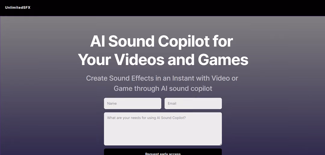 AI Sound Copilot is an innovative AI-driven tool designed to simplify the creation of sound effects for videos and games. Users can effortlessly upload their content and generate the necessary sound effects instantly, thanks to advanced AI technology.