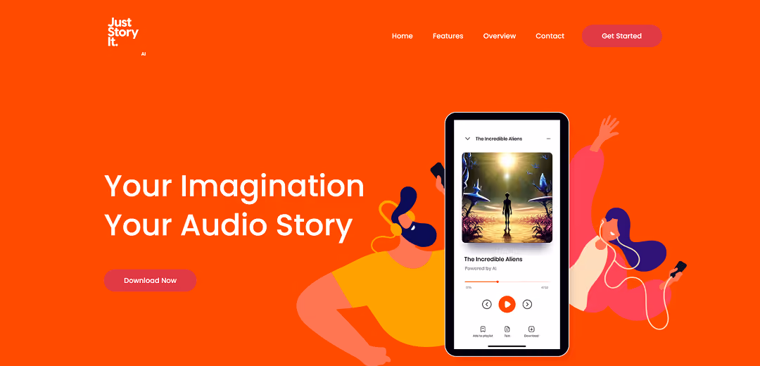 Just Story It is a mobile app designed for creative storytellers. It lets you transform your ideas into captivating audio tales with the help of AI. You can shape characters, pick genres, set durations, and add personal touches.