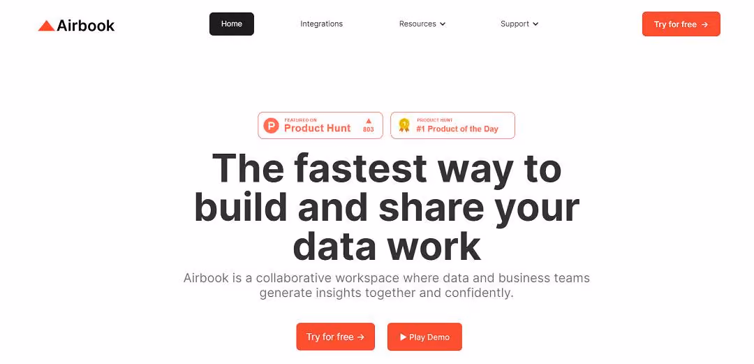 The fastest way to build and share your data work.