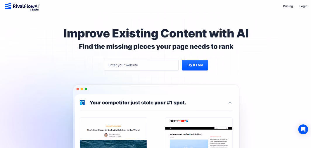 RivalFlowAI is a user-friendly AI tool geared towards enhancing content and optimizing SEO performance. It's designed to help users bridge the gap between their web pages and those of their higher-ranking competitors on Google.