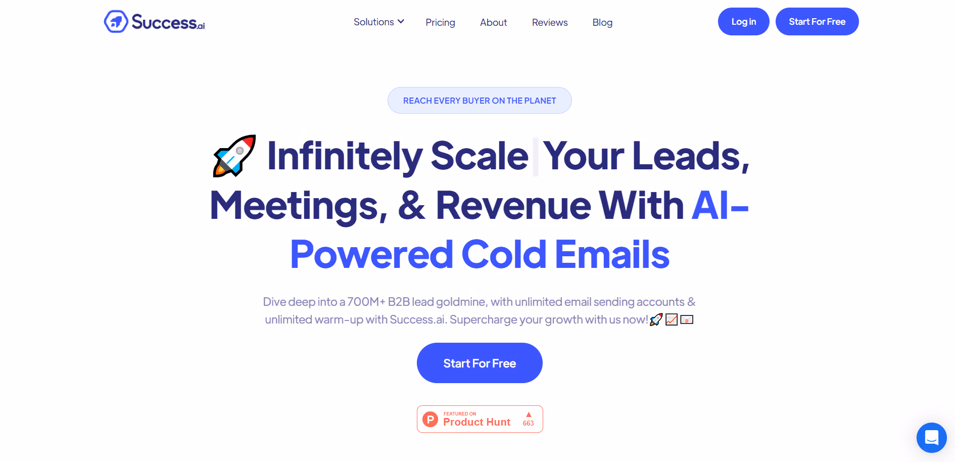 Unlock the power of AI and unlimited accounts to 10x your leads, meetings, and revenue. Dive into a 700M+ B2B lead goldmine, break free from scale barriers, and reach every buyer on the planet.