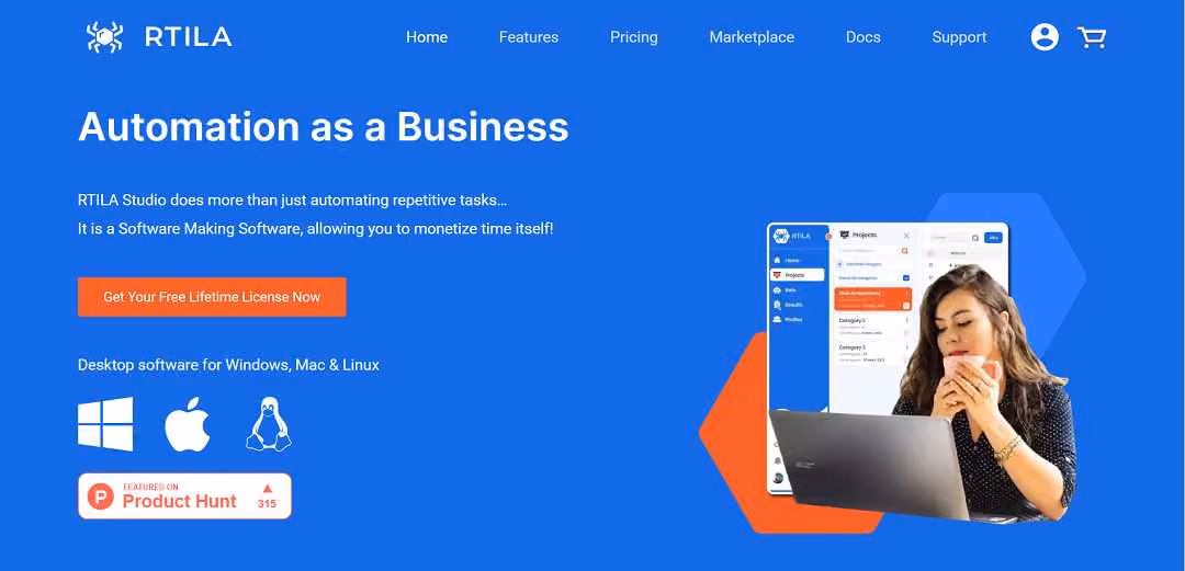 Turn repetitive tasks into your own automation software.