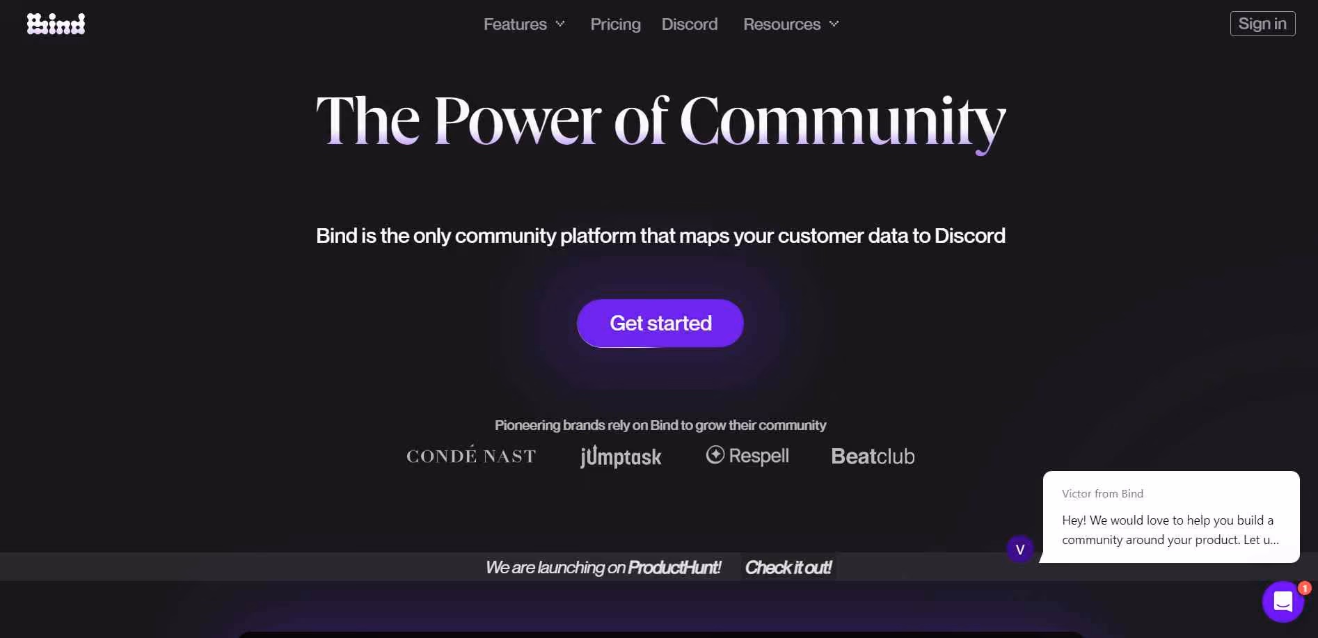 Bind is the only community platform that maps customer data to Discord. Identify your members and automate role assignments based on their involvement with your product.