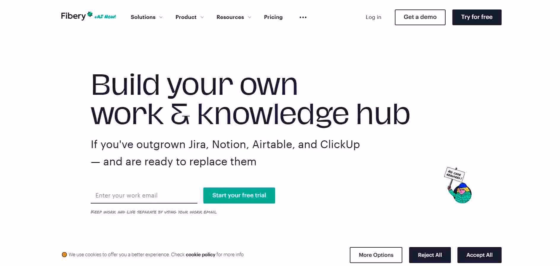 Fibery is a versatile, no-code platform designed to consolidate various work and knowledge management tools into a single, unified workspace.