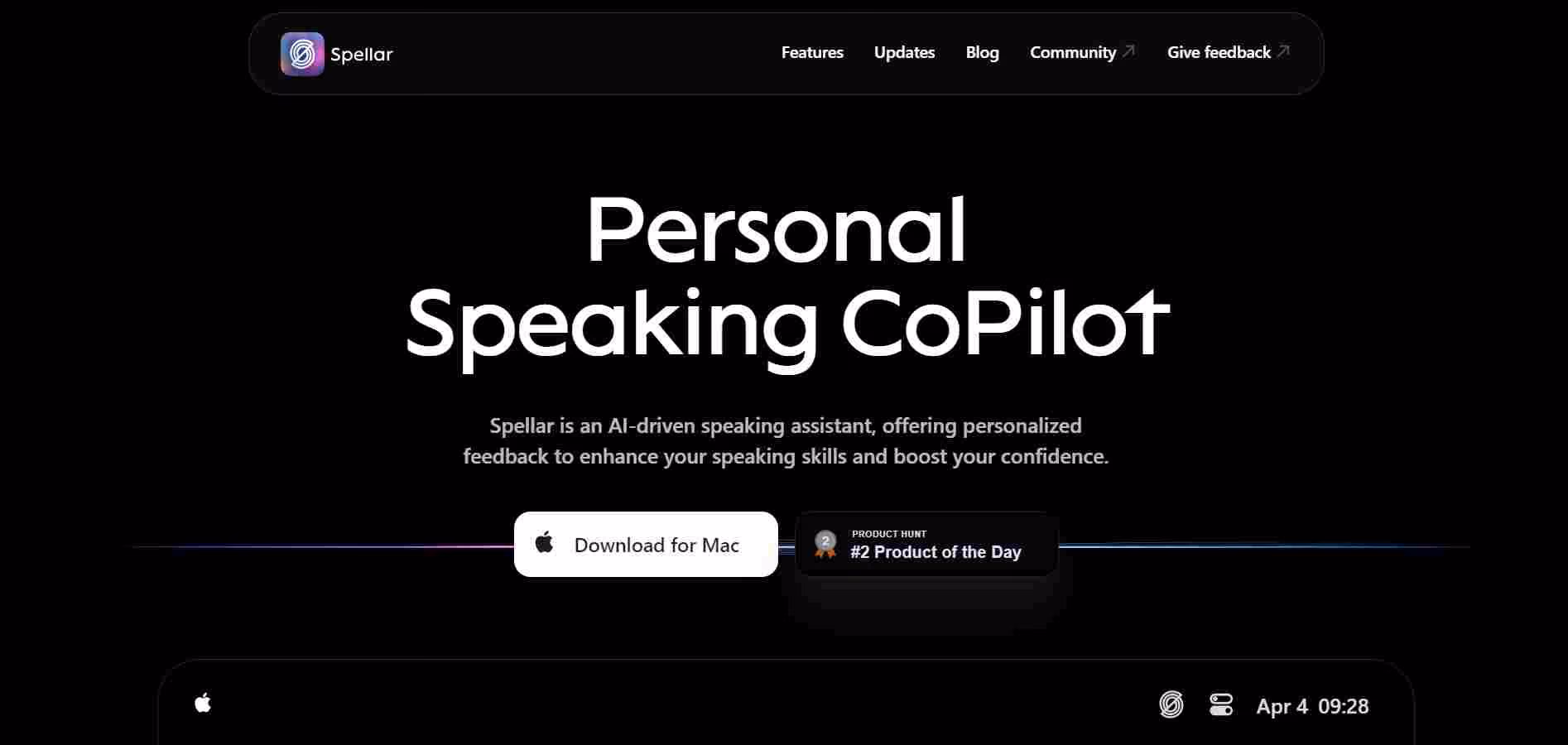 Spellar AI is a cutting-edge, AI-driven speaking assistant designed to enhance your speaking skills and boost confidence.