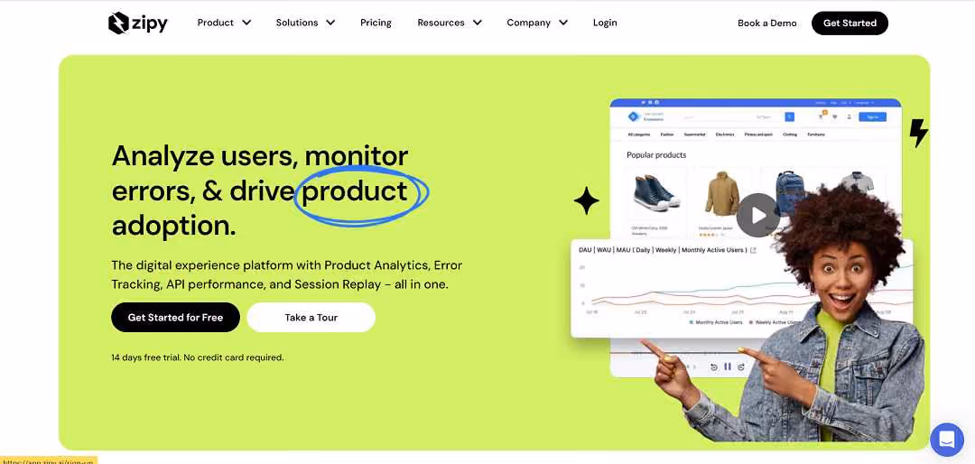 Zipy is a comprehensive digital experience platform designed for real-time error tracking, product analytics, API performance monitoring, and session replay.