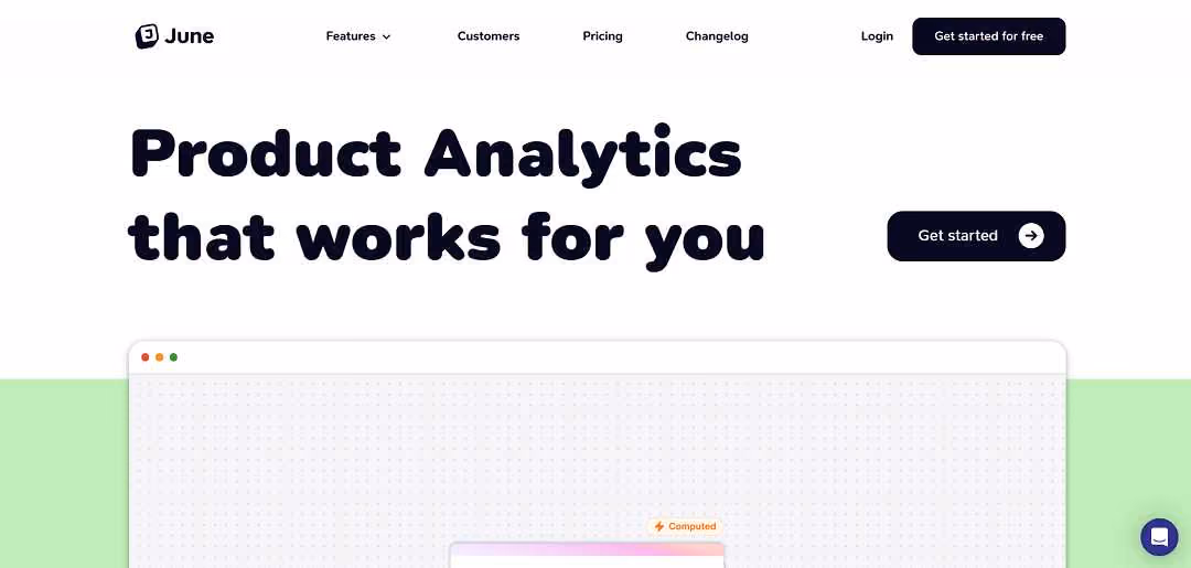 June is a cutting-edge product analytics platform tailored specifically for B2B SaaS businesses. It streamlines the analytics process, enabling companies to get started within minutes, whether integrating with existing tools like Segment, Amplitude, Mixpanel, or using June's own SDKs.