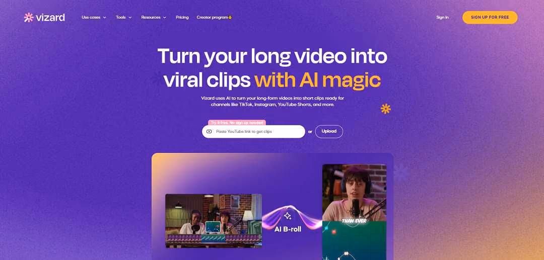 Vizard.ai is a cutting-edge, AI-driven video editing tool designed to streamline the creation of engaging social media content. 