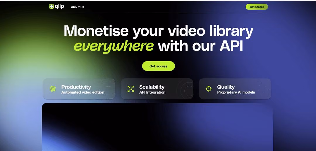 ​Qlip AI is an AI-powered video editing platform designed to help content creators transform long-form videos into short, engaging clips optimized for social media platforms like TikTok, Instagram Reels, and YouTube Shorts. 