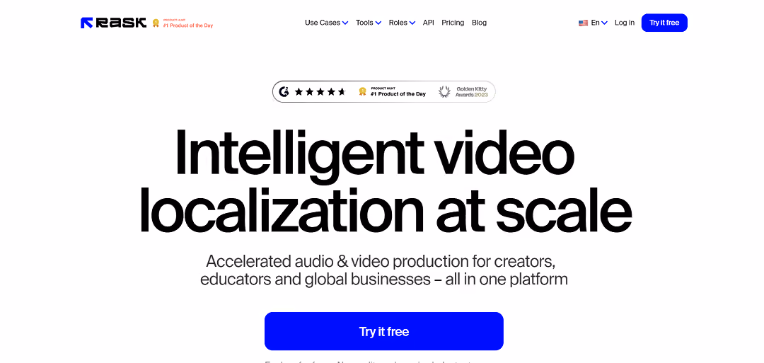 Rask is an innovative AI-powered platform designed to transform the localization and repurposing of video content for a global audience.