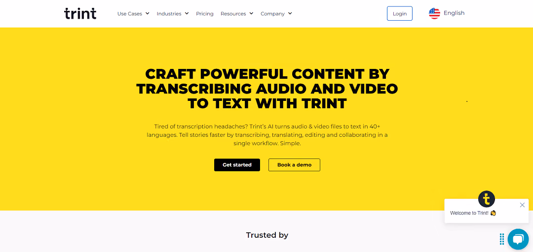 Trint is a sophisticated AI-powered transcription and content creation platform that significantly enhances the efficiency of converting audio and video files into text. 