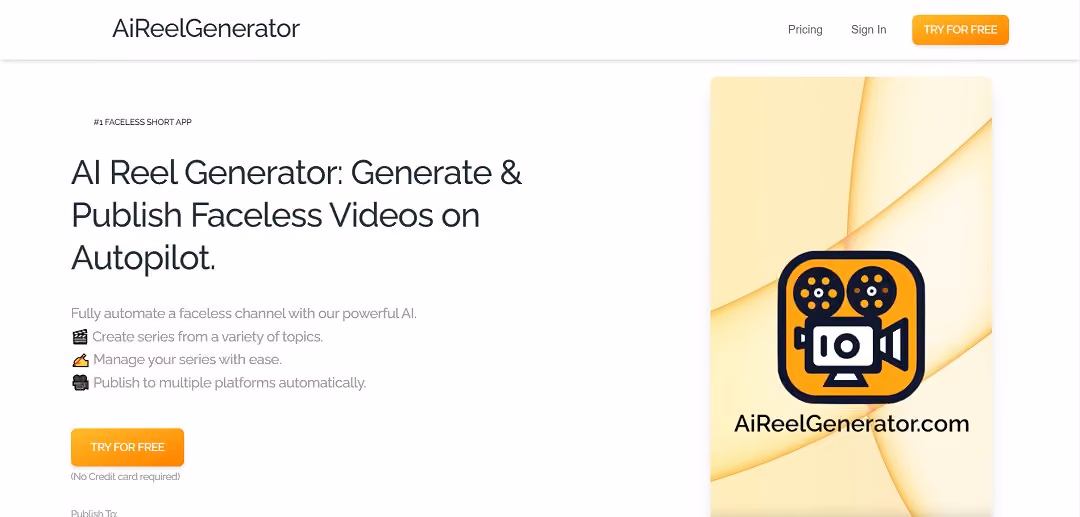 AiReelGenerator is an exciting new platform that uses artificial intelligence to make creating and posting videos on social media a breeze.