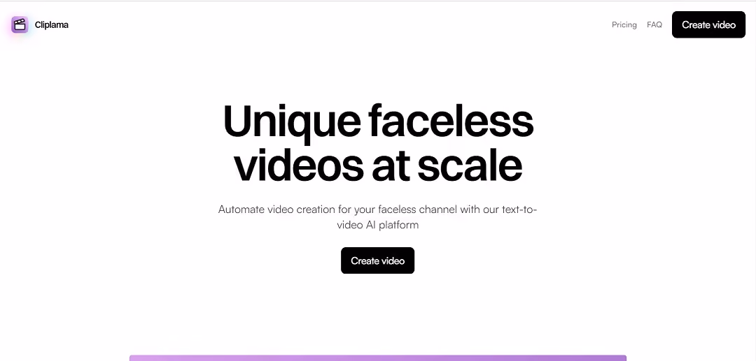 Cliplama is an innovative AI-powered platform designed to streamline the video creation process for social media channels such as TikTok, YouTube, and Instagram Reels.