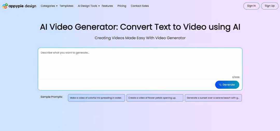 Appy Pie AI Video Generator has revolutionized the way videos are created. This innovative platform harnesses the power of artificial intelligence to transform text or images into visually stunning videos, eliminating the need for complex video editing software or specialized skills. 