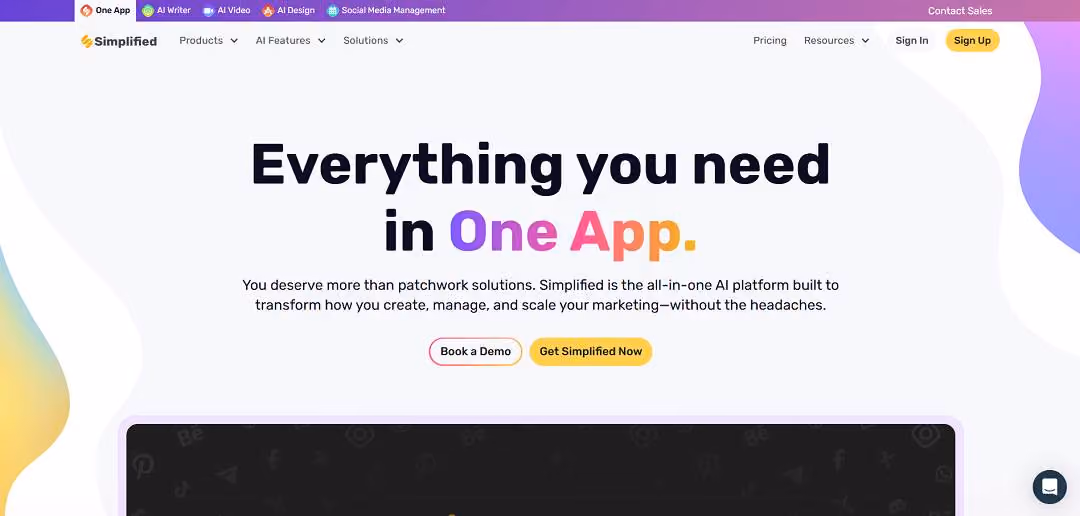 Simplified is an all-in-one AI-powered platform built to transform marketing and content creation by making the process more efficient and user-friendly.