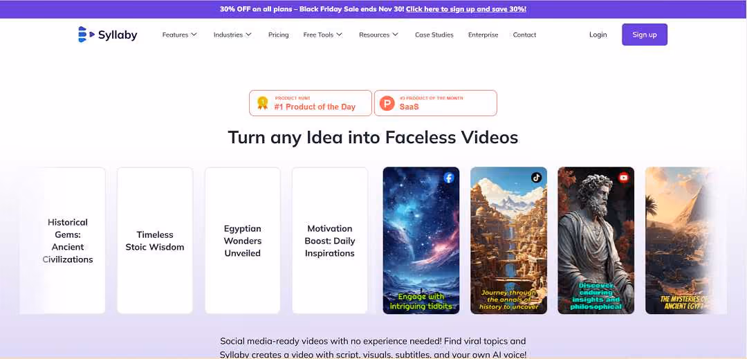 Syllaby.io is changing the game for video content creation by harnessing the power of AI to make the process faster and more intuitive.