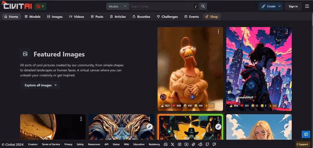 Civitai is a user-friendly platform designed to facilitate the sharing and exploration of resources for generating AI art.